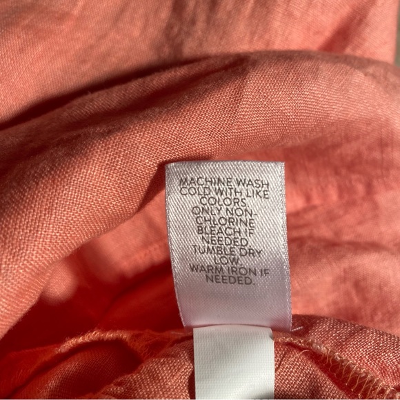 NWT J. Jill Love Linen Swing Tiered Dress 3/4 Sleeve Apricot (Size Large) - Picture 7 of 7